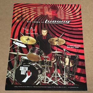 TRE COOL of GREEN DAY - LUDWIG DRUMS - 2005 Print Advertisement